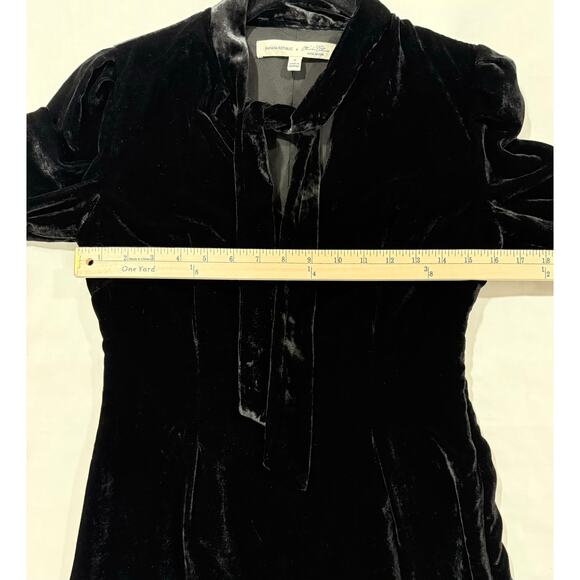 Banana Republic Olivia Palermo Velvet Tie Neck Midi Dress Size 4 (093) - Picture 7 of 10